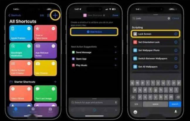 东方苹果14锁屏维修店分享iPhone14升级iOS16.4后如何创建锁屏快捷方式 